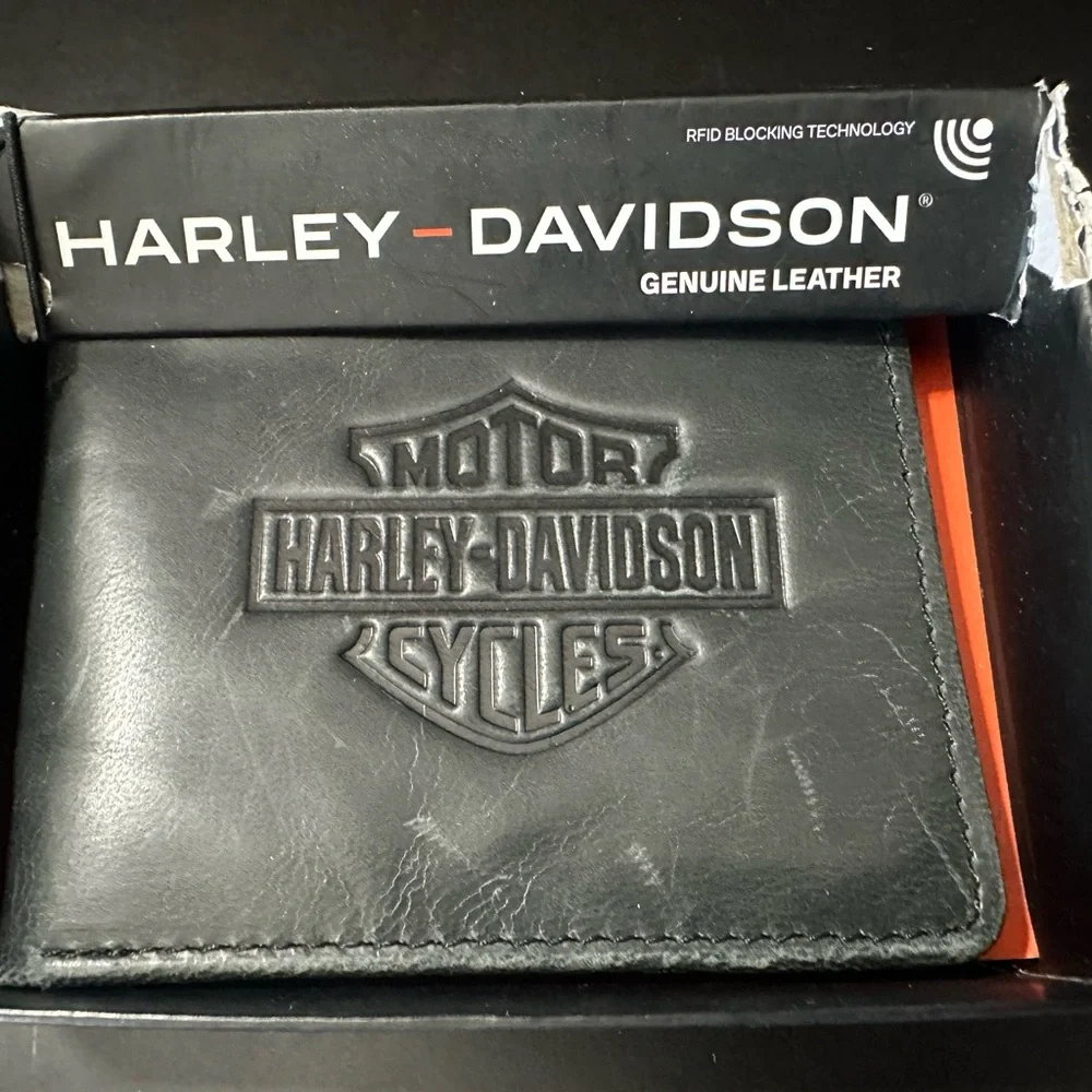 🆕Harley Davidson Bifold Leather Wallet